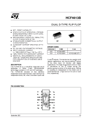 Datasheet HCF4013BM1 производства STMicroelectronics